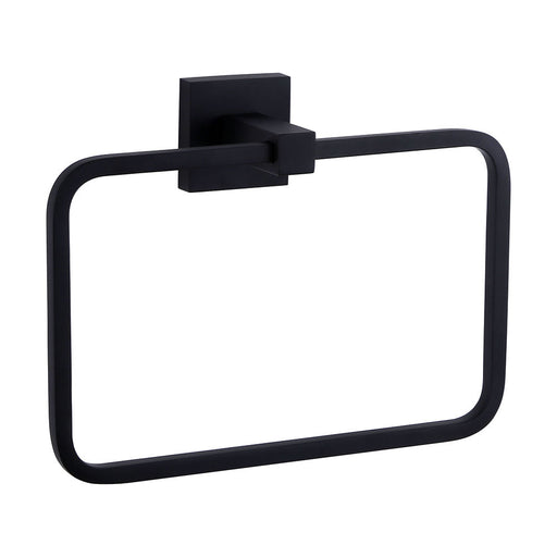 Brooke Matte Black Towel Ring