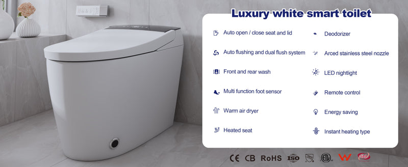 T105 White Smart Toilet with LED Screen & Bidet (image 2)