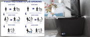 T2605 Matte Gray Smart Toilet with LED Screen & Bidet (image 4)