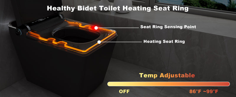 T2605 Matte Gray Smart Toilet with LED Screen & Bidet (image 5)