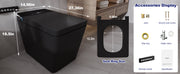T2605 Matte Black Smart Toilet with LED Screen & Bidet (image 8)