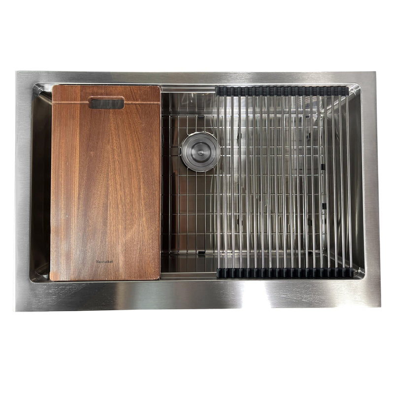Nantucket Sinks AP-PS-3221-16 Prepstation Single Bowl Undermount Kitchen Sink