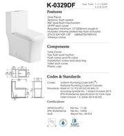 Aqua Series Kingero Elongated Toilet | Dual Flush K-0329DF (image 6)