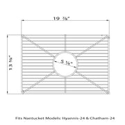 Nantucket Sinks BG-HC24 Stainless Steel Bottom Grid BG-HC24 (image 2)