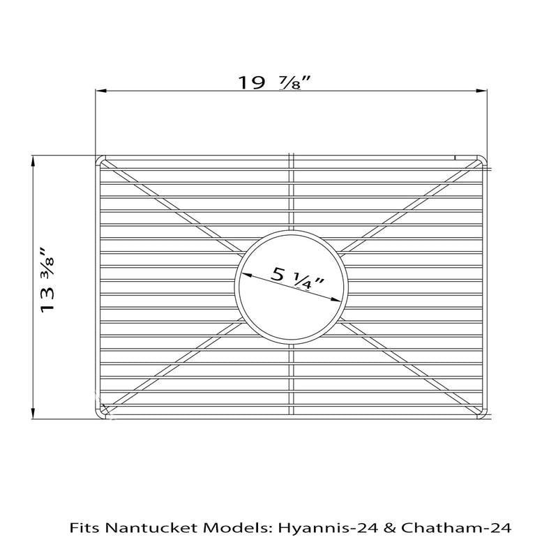 Nantucket Sinks BG-HC24 Stainless Steel Bottom Grid BG-HC24 (image 2)