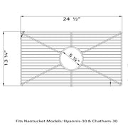 Nantucket Sinks BG-HC30 Stainless Steel Bottom Grid BG-HC30 (image 2)