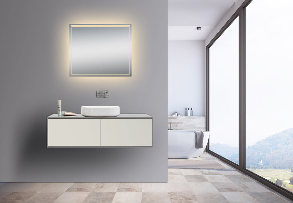 Luna Polished Edge Back-lit LED Mirror for Bathroom Vanity and Wall Mounting