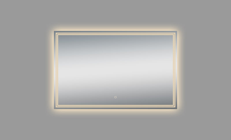 Luna Polished Edge Back-lit LED Mirror for Bathroom Vanity and Wall Mounting