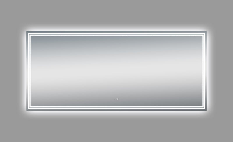 Luna Polished Edge Back-lit LED Mirror for Bathroom Vanity and Wall Mounting (image 1)