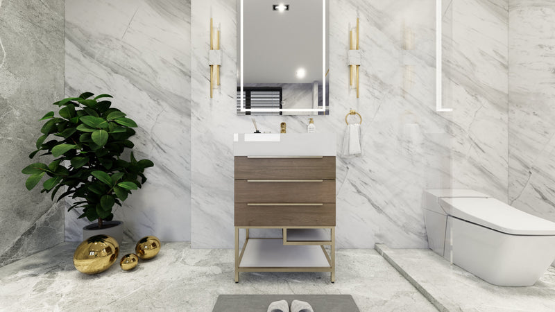 Bethany 24" Freestanding Vanity in Light Oak