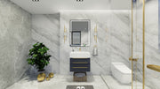 Bethany 24" Floating Vanity in Glossy Gray