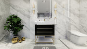 Bethany 30" Freestanding Vanity in High Gloss Black