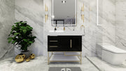 Bethany 36" Freestanding Vanity in High Gloss Black