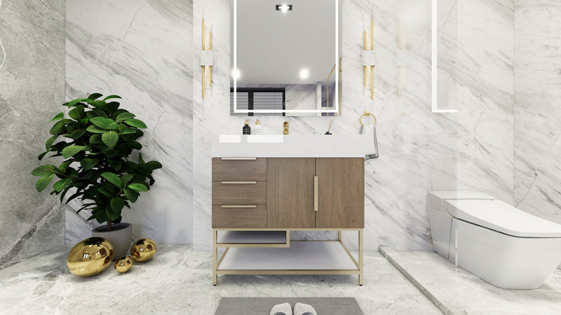 Bethany 36" Freestanding Vanity in Light Oak