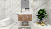 Bethany 36" Floating Modern Vanity in White Oak