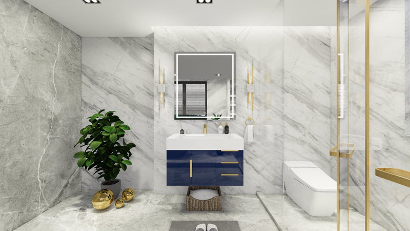 Bethany 36" Floating Vanity in Night Blue