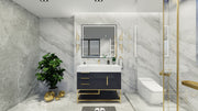 Bethany 42" Freestanding Modern Vanity in Gloss Gray