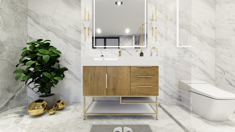 Bethany 42" Freestanding Vanity in Teak Oak