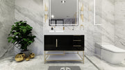 Bethany 42" Freestanding Vanity in High Gloss Black