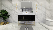 Bethany 48" Freestanding Vanity in High Gloss Black