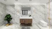 Bethany 48" Freestanding Modern Vanity in Rosewood