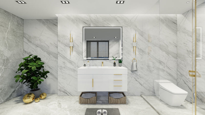 Bethany 48" Floating Vanity in Gloss White