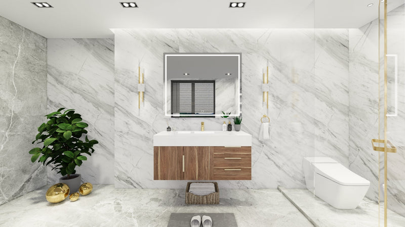 Bethany 48" Floating Vanity in White Oak
