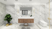 Bethany 60" Floating Vanity in White Oak