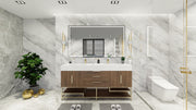 Bethany 72" Freestanding Modern Vanity in Rosewood with Double Sink