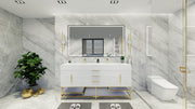 Bethany 72" Freestanding Modern Vanity in Gloss White with Double Sink