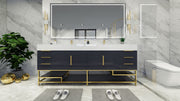 Bethany Freestanding Bathroom Vanity with Reinforced Acrylic Sink | Black Handles (image 1)