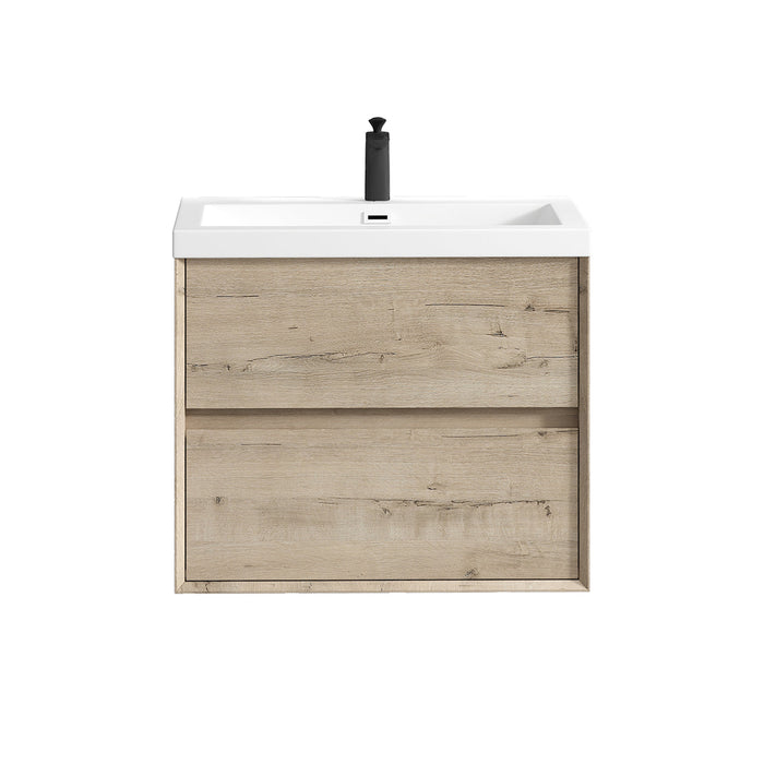 Kingdee 24"-84" Wall Mounted Vanity with Reinforced Acrylic Sink
