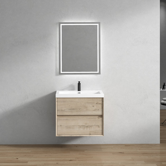 Kingdee 24"-84" Wall Mounted Vanity with Reinforced Acrylic Sink