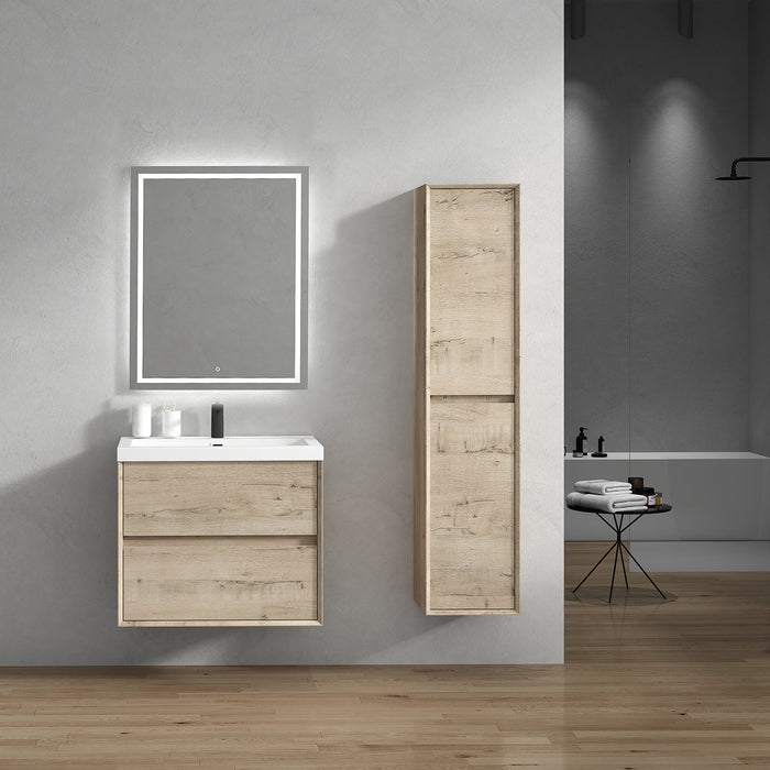 Kingdee 24"-84" Wall Mounted Vanity with Reinforced Acrylic Sink