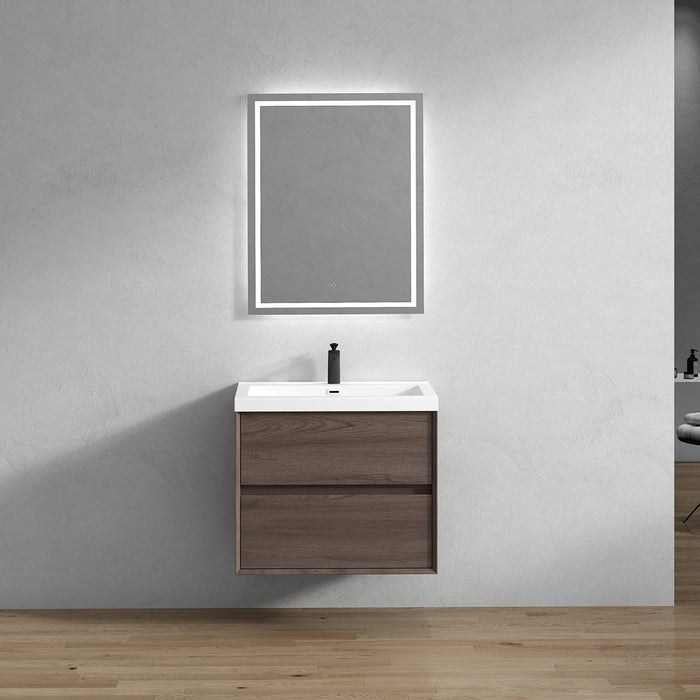 Kingdee 24"-84" Wall Mounted Vanity with Reinforced Acrylic Sink