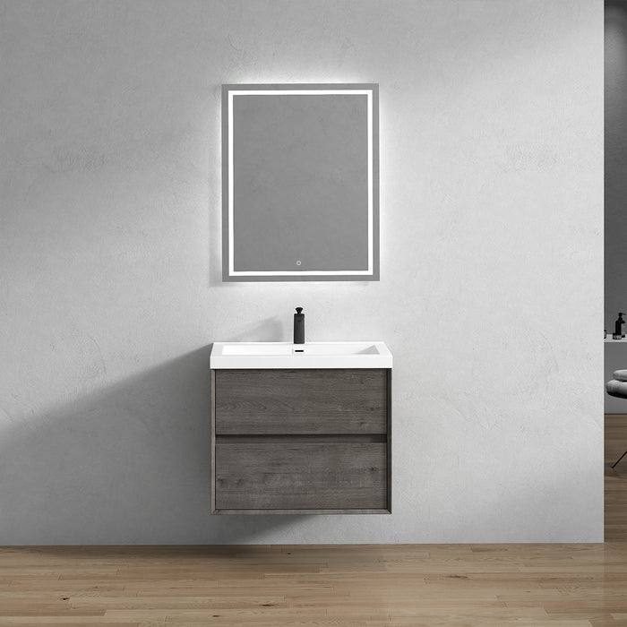Kingdee 24"-84" Wall Mounted Vanity with Reinforced Acrylic Sink