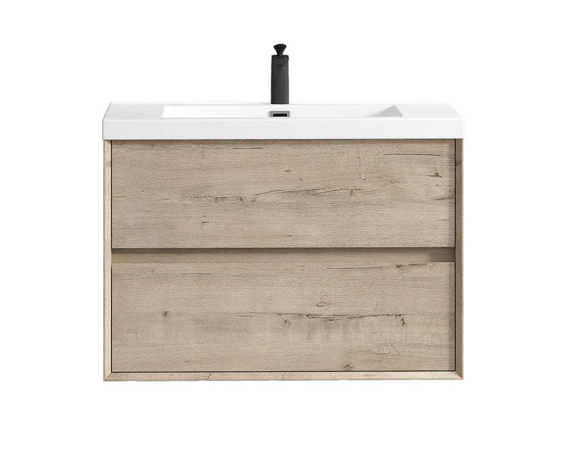 Kingdee 24"-84" Wall Mounted Vanity with Reinforced Acrylic Sink