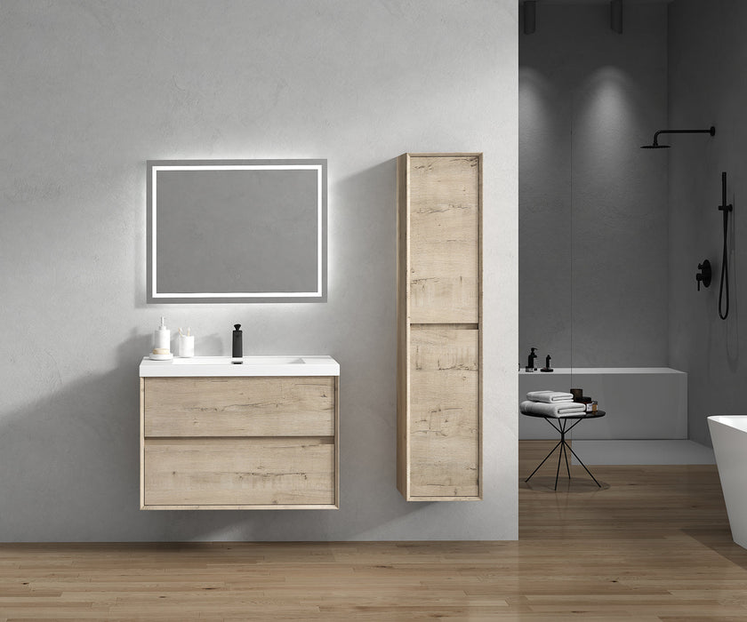 Kingdee 24"-84" Wall Mounted Vanity with Reinforced Acrylic Sink