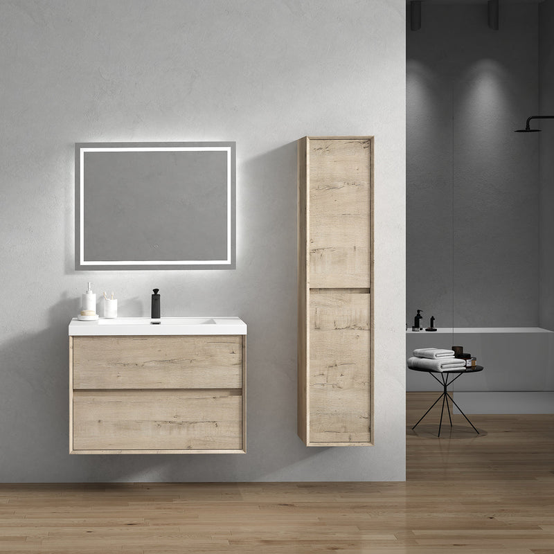 Kingdee 24"-84" Wall Mounted Vanity with Reinforced Acrylic Sink