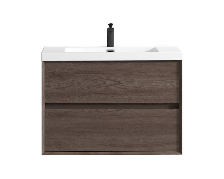 Kingdee 24"-84" Wall Mounted Vanity with Reinforced Acrylic Sink
