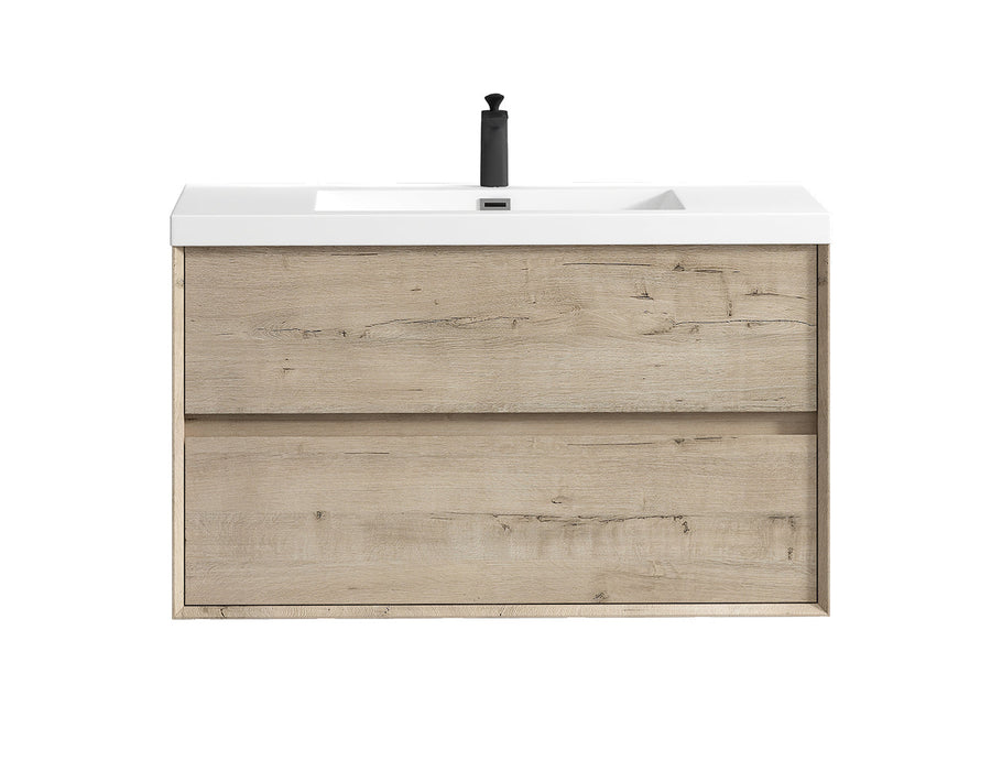 Kingdee 24"-84" Wall Mounted Vanity with Reinforced Acrylic Sink