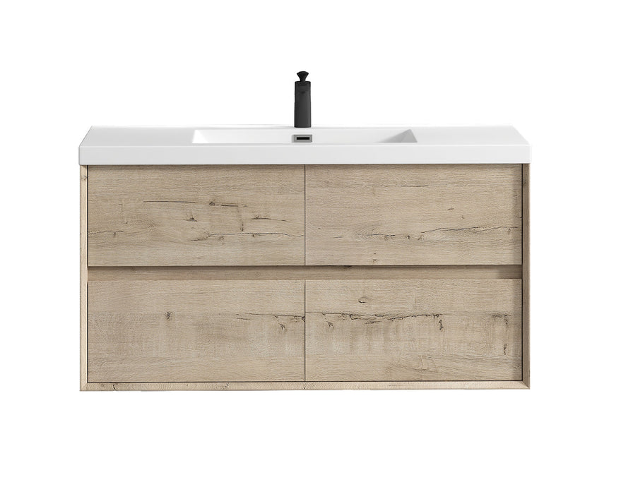 Kingdee 24"-84" Wall Mounted Vanity with Reinforced Acrylic Sink