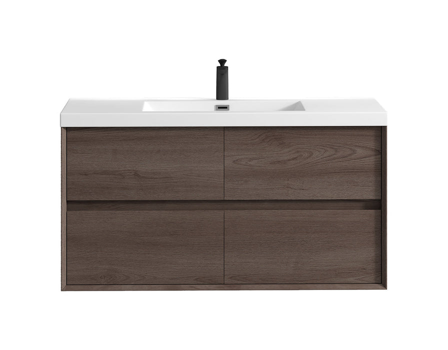 Kingdee 24"-84" Wall Mounted Vanity with Reinforced Acrylic Sink