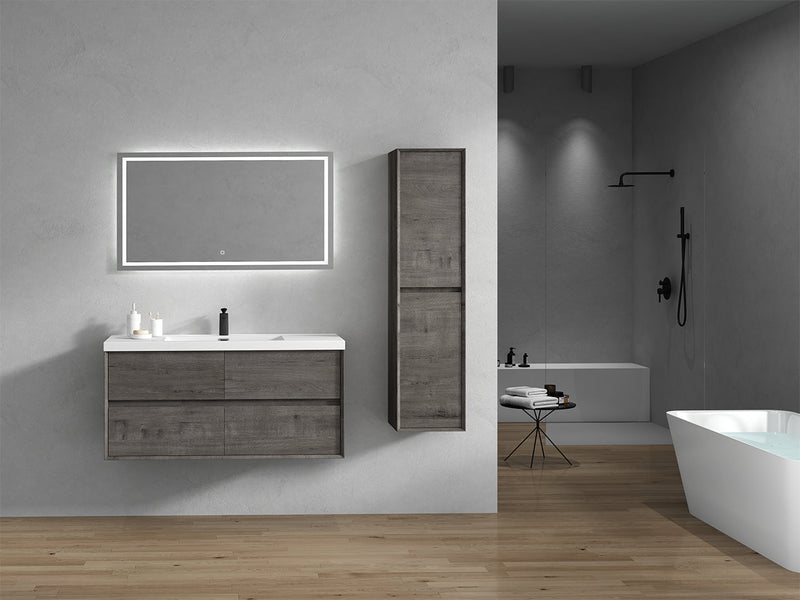 Kingdee 24"-84" Wall Mounted Vanity with Reinforced Acrylic Sink