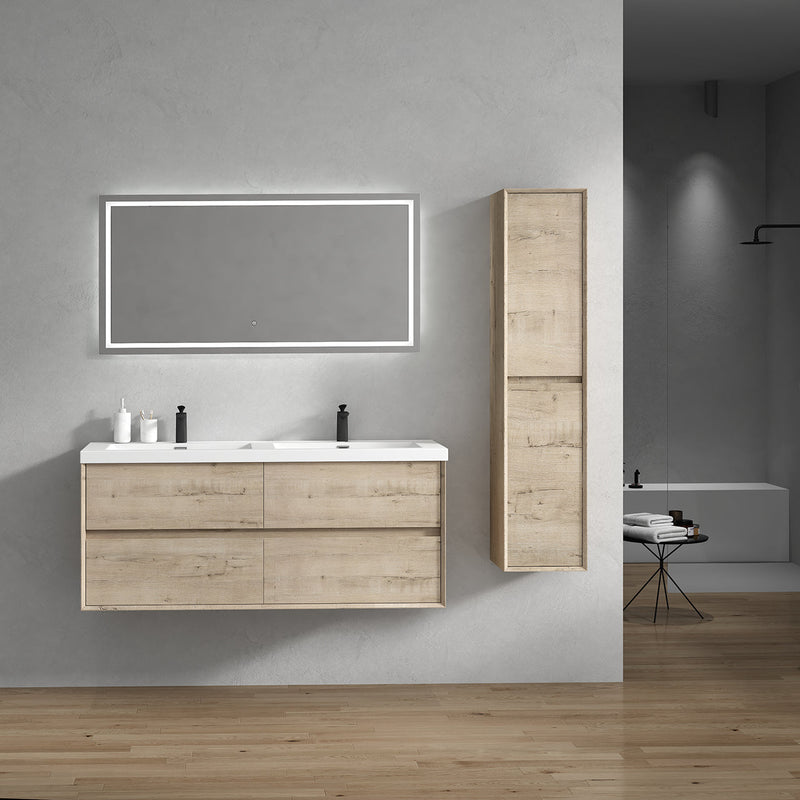 Kingdee 24"-84" Wall Mounted Vanity with Reinforced Acrylic Sink