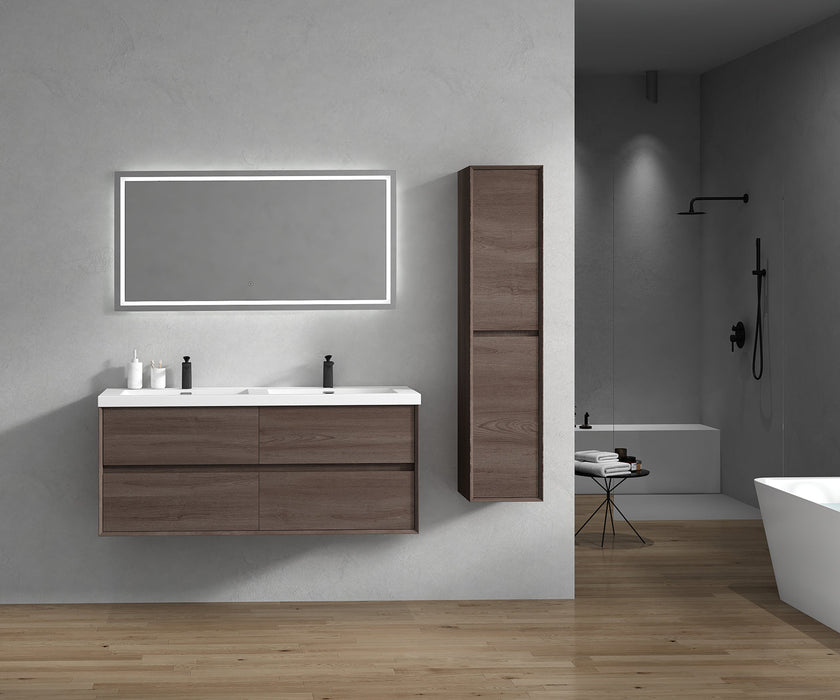 Kingdee 24"-84" Wall Mounted Vanity with Reinforced Acrylic Sink