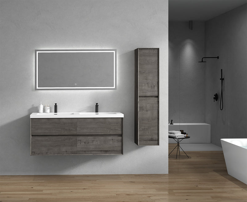 Kingdee 24"-84" Wall Mounted Vanity with Reinforced Acrylic Sink