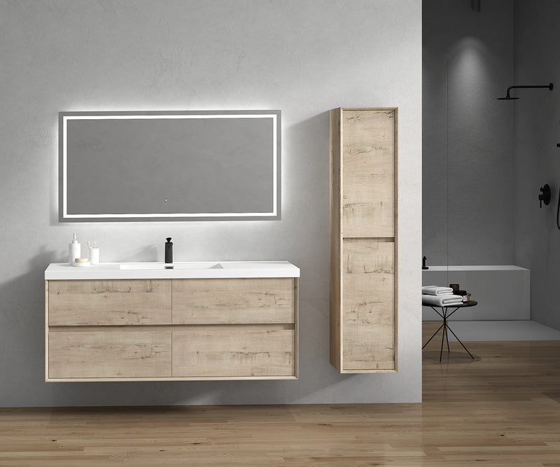 Kingdee 24"-84" Wall Mounted Vanity with Reinforced Acrylic Sink