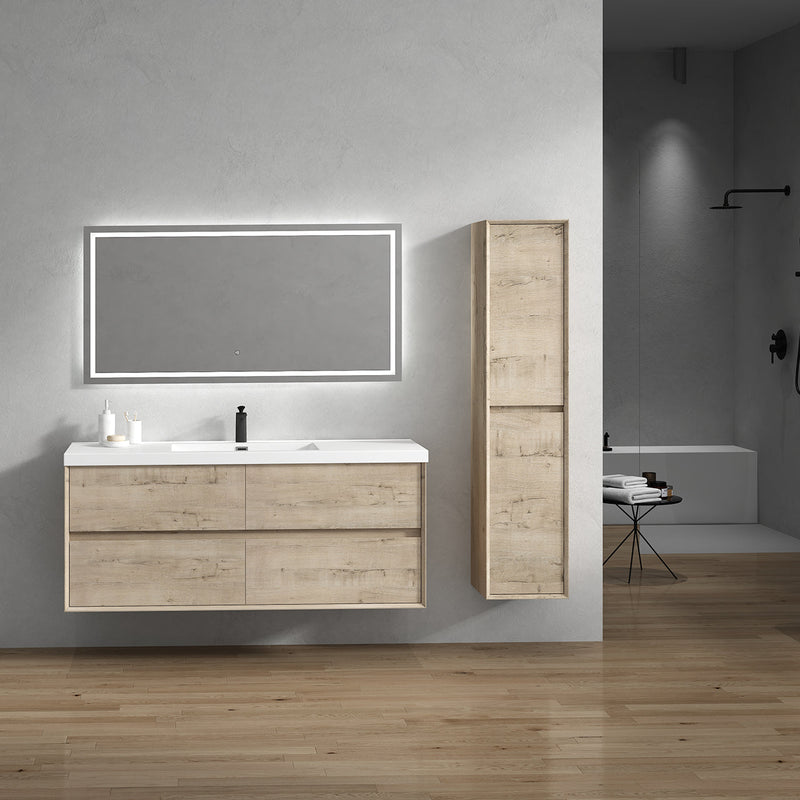 Kingdee 24"-84" Wall Mounted Vanity with Reinforced Acrylic Sink