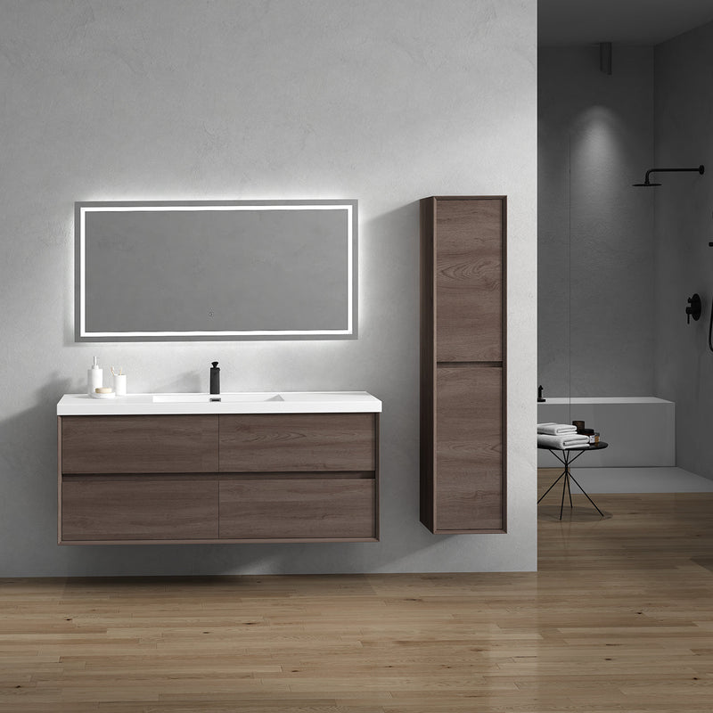 Kingdee 24"-84" Wall Mounted Vanity with Reinforced Acrylic Sink